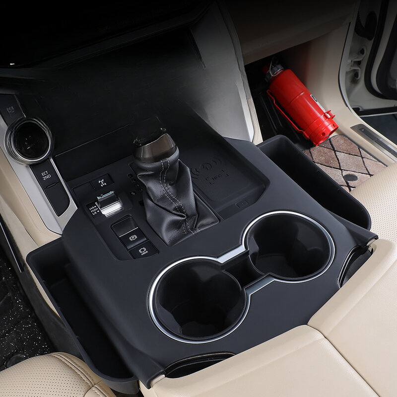 For Land Cruiser LC300 2022 2023 Center Console Gear Shift Panel Silicone Pad with Storage Box Dustproof Protective Cover