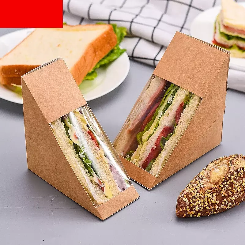 Caixa sanduíche com janela, Papel Kraft, Produto personalizado, Design personalizado