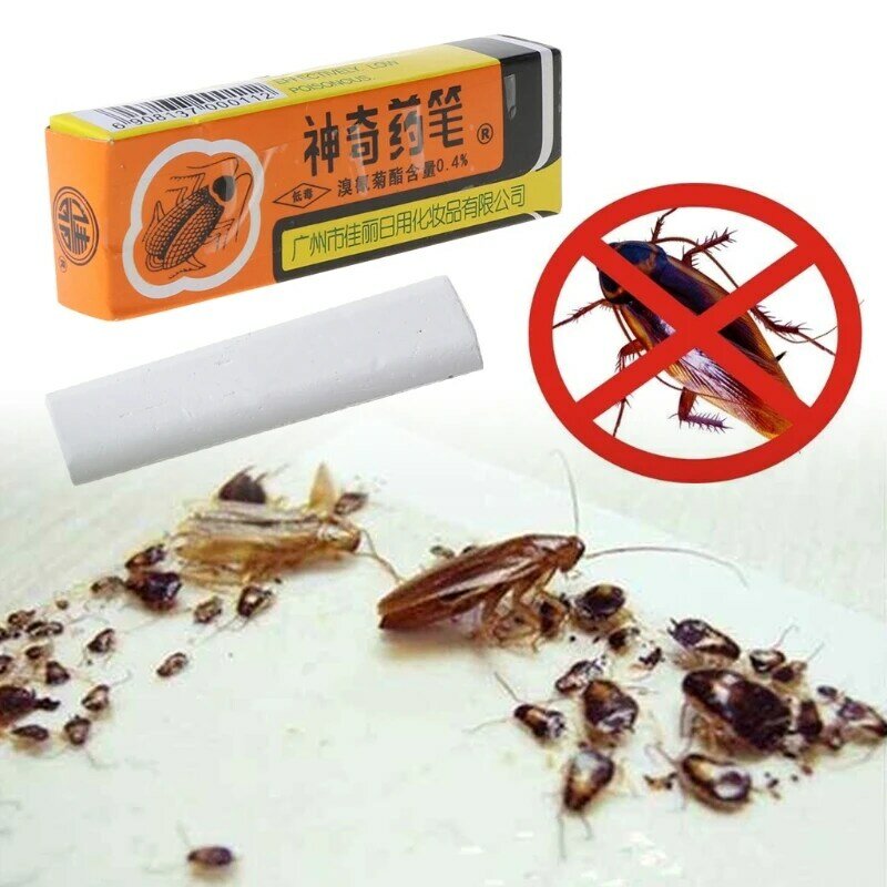 YYSD Box Plaguicida eficaz para cucarachas y cucarachas con tiza para matar cucarachas para tienda del hogar