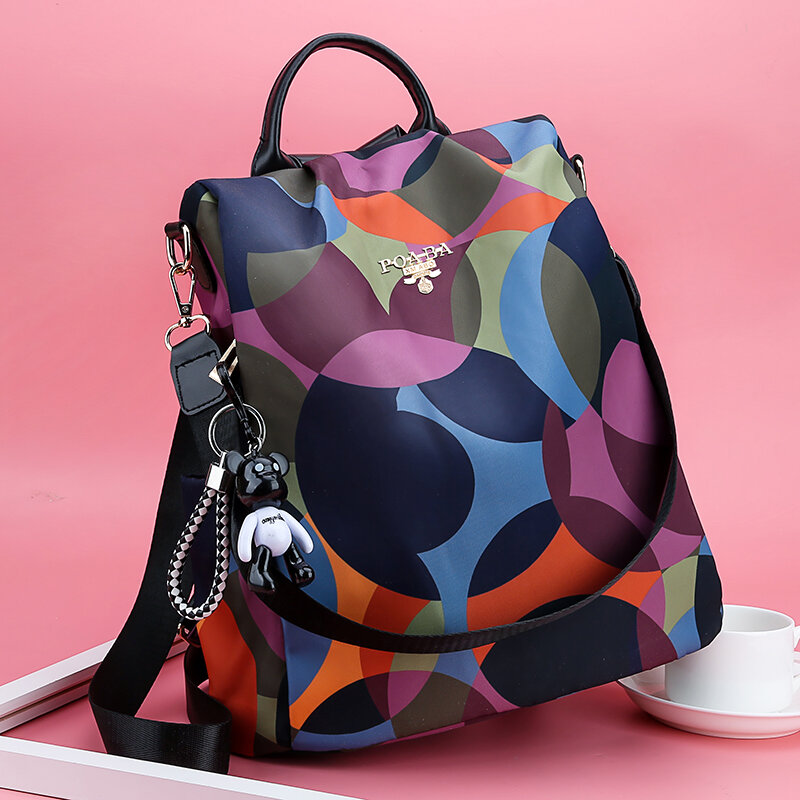 Mochila de pano estilo Oxford anti-roubo para mulheres, mochilas escolares duráveis, mochilas bonitas de viagem, moda