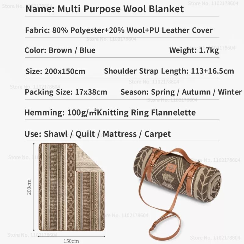 Naturehike Camping Portable Carpet Multifunctional Wool Shawl Outdoor Ultralight Warm Quilt Mattress Travel Soft Windproof Shawl