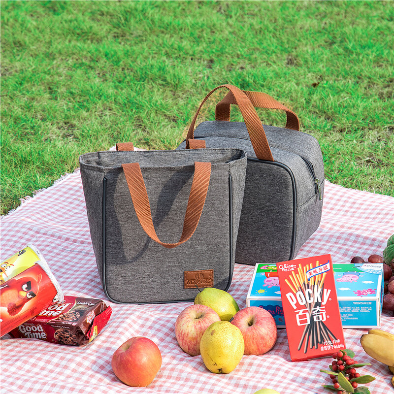 Boîte à lunch isotherme portable pour femme, sac à bento isotherme, sac fourre-tout, voyage en famille, pique-nique, clics, fruits, nourriture fraîche, dame