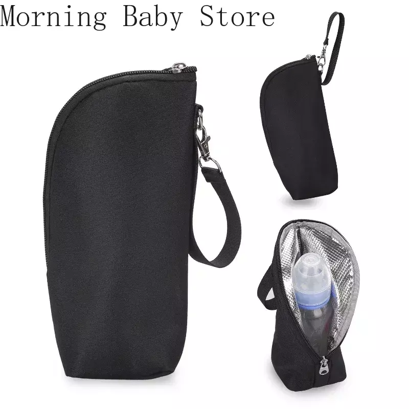 Bolsa aislante portátil para biberón de bebé, calentador de leche de aluminio, accesorios para carrito de bebé