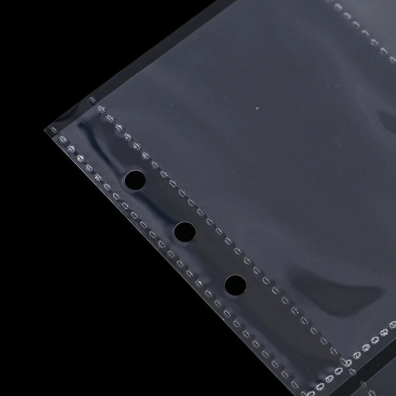 Álbum plástico transparente padrão foto, A5 Binder refil mangas, clara, 10pcs