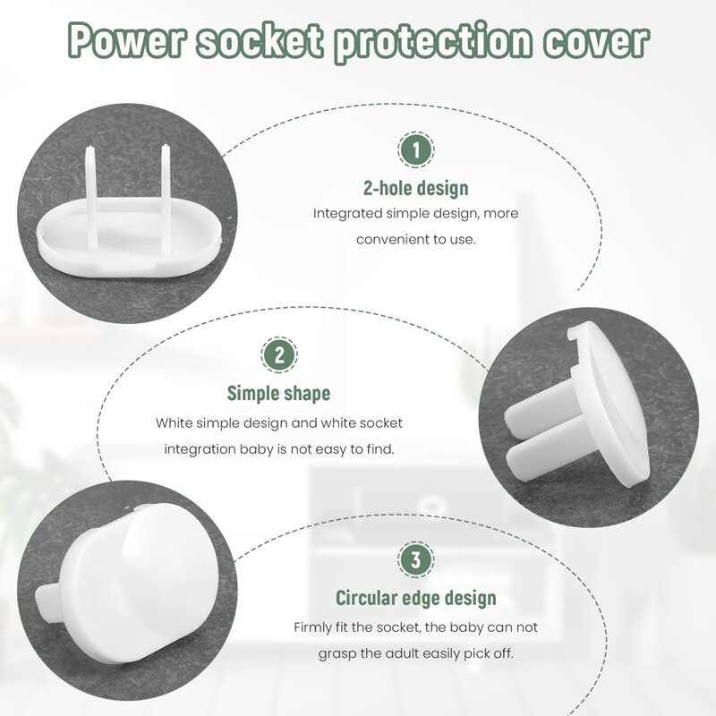 Tomada Plug Cover for Baby Protection, Plug Cover, Baby Proof, elétrico, novo, 40 pcs