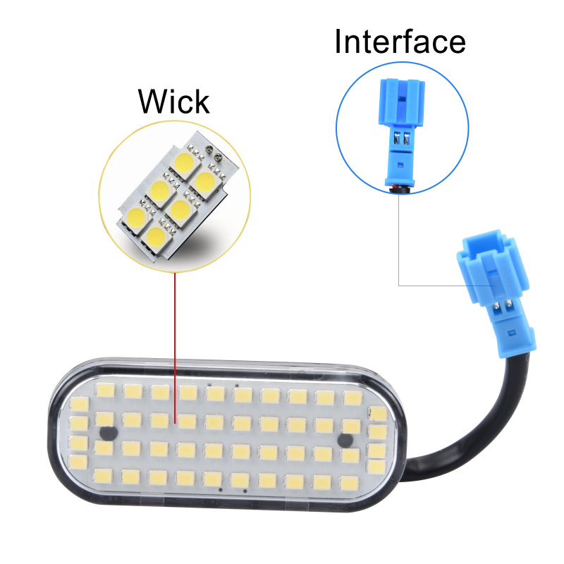 Trunk Lights for Tesla Model Y 48 LED Interior Luggage Original Connector Tail Boot Lighting Lamp Replacement Accessories 2023