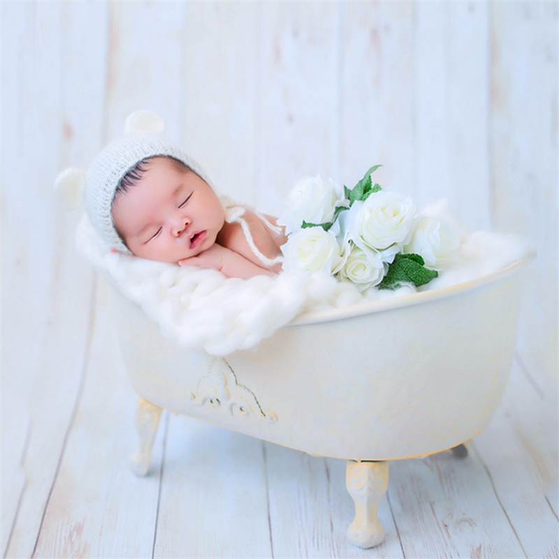 Neugeborenen Fotografie Requisiten Baby Eisen Badewanne Infant Korb Foto Fotografie Zubehör Große Requisiten Für Dusche Geschenk