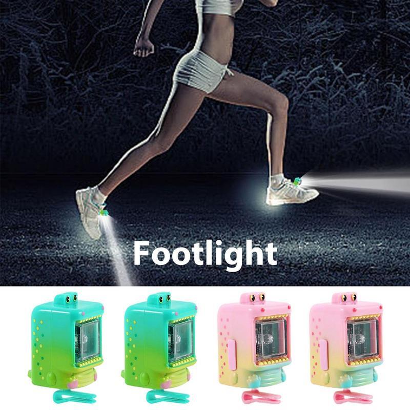Faróis LED recarregáveis para sapatos crocodilo, acessório lanterna, presente luzes para adultos e crianças, 2 pcs