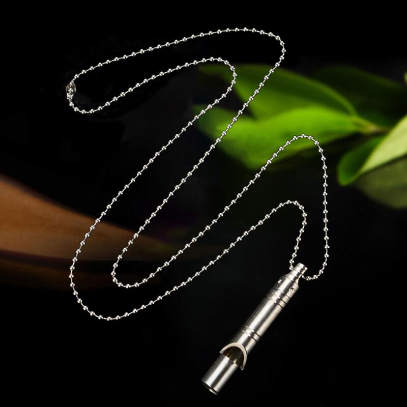 Camping Hiking Survival Whistles Multipurpose with Long Chain Outdoor Necklace Whistle Lightweight for Hiking Camping Hunting