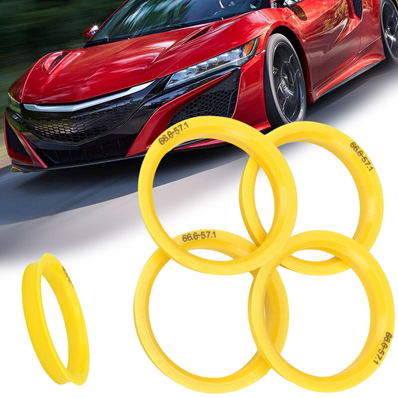 Cubo de rueda de plástico automotriz para coche, anillos centrados, Centro Hubrings Bore 73,1-57,1, 66,6-57,1, 4 unidades por juego