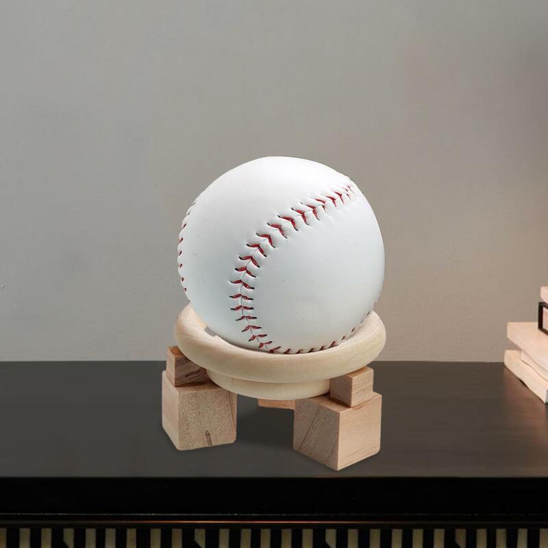 Baseball Display Stand, Baseball Stand Tripod Holder, Small Ball Stand Holder, Wooden Baseball Holders for Baseball Softball