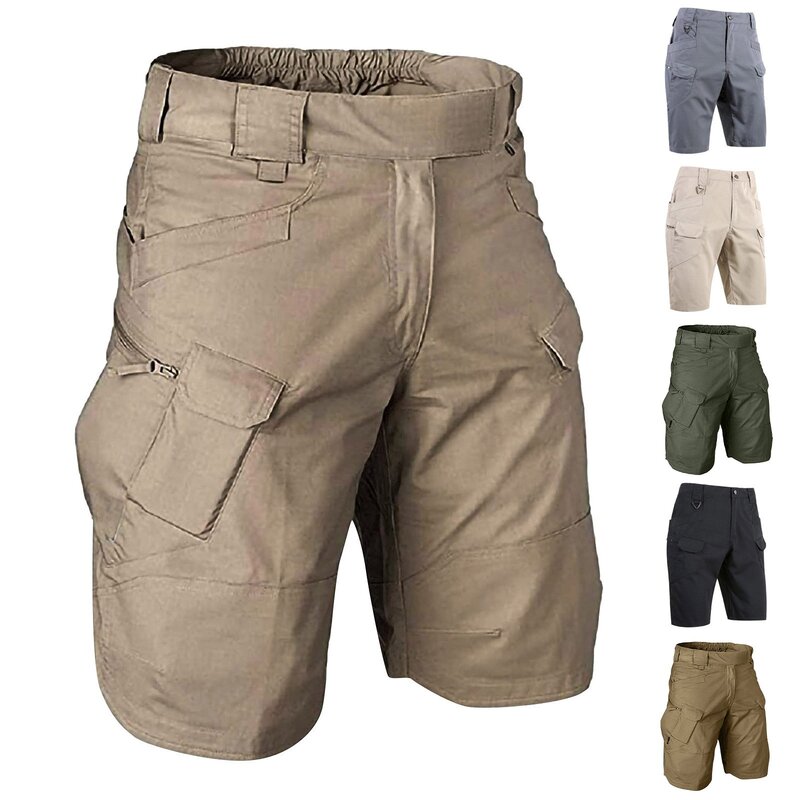 Pantalon cargo à poches multiples pour homme, vêtement d'été décontracté, style militaire, séchage rapide, grande taille