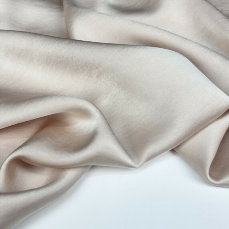 Tessuto per camicie in raso liscio e setoso Casual in Crepe di acetato su entrambi i lati