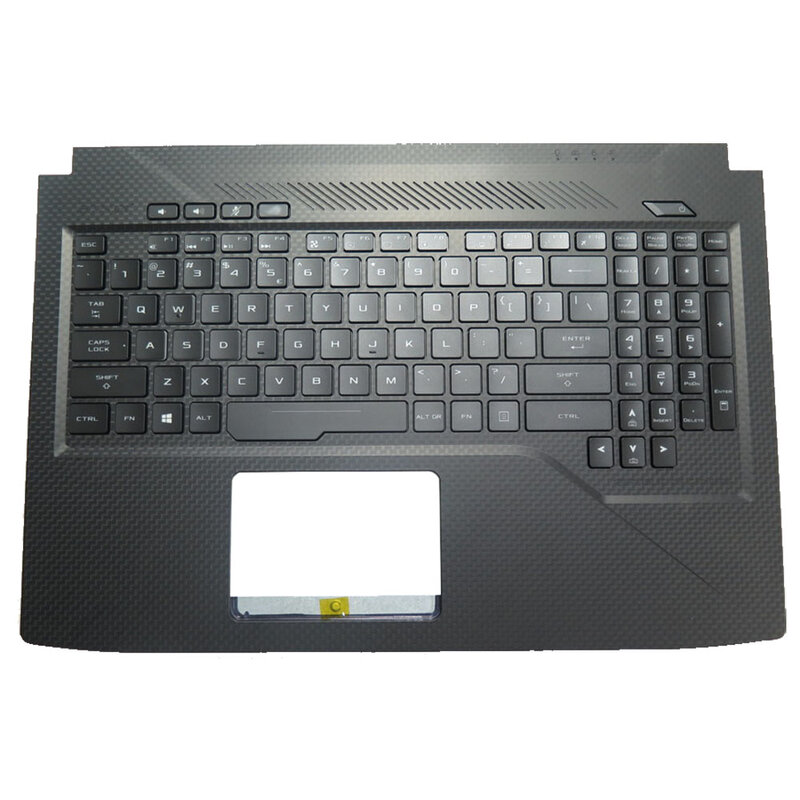 Keyboard PalmRest & UI keyboard untuk ASUS GL503GE GL503VM GL503VD Top US Case UI UI casing atas hitam