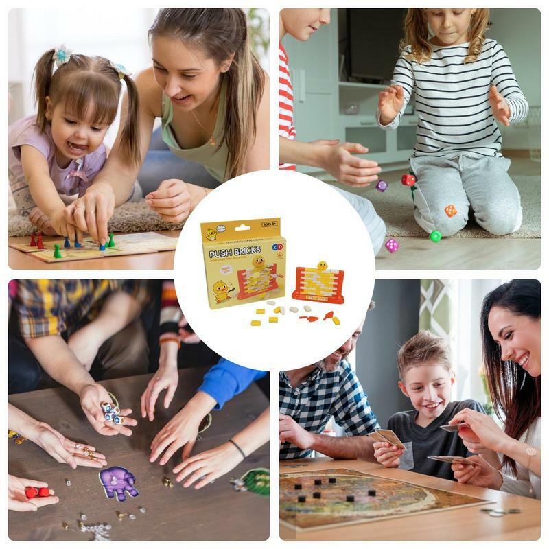 Zabawki do układania w stosy przenośne Mini klocki do układania Push-interaktywne edukacyjne wielofunkcyjne zabawki wczesny rozwój