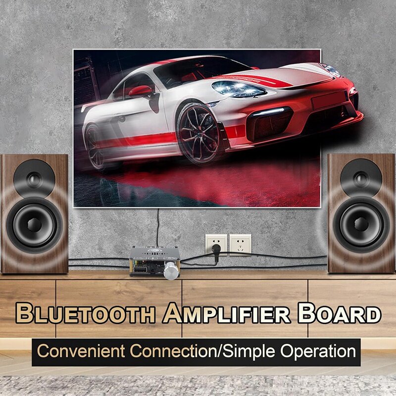 Dajunguo C50hs Bluetooth Versterker Board Kit 50W + 50W Tpa3116d2 Hifi Chip 12-24V Digitale Audio Eindversterker Module Set Kit