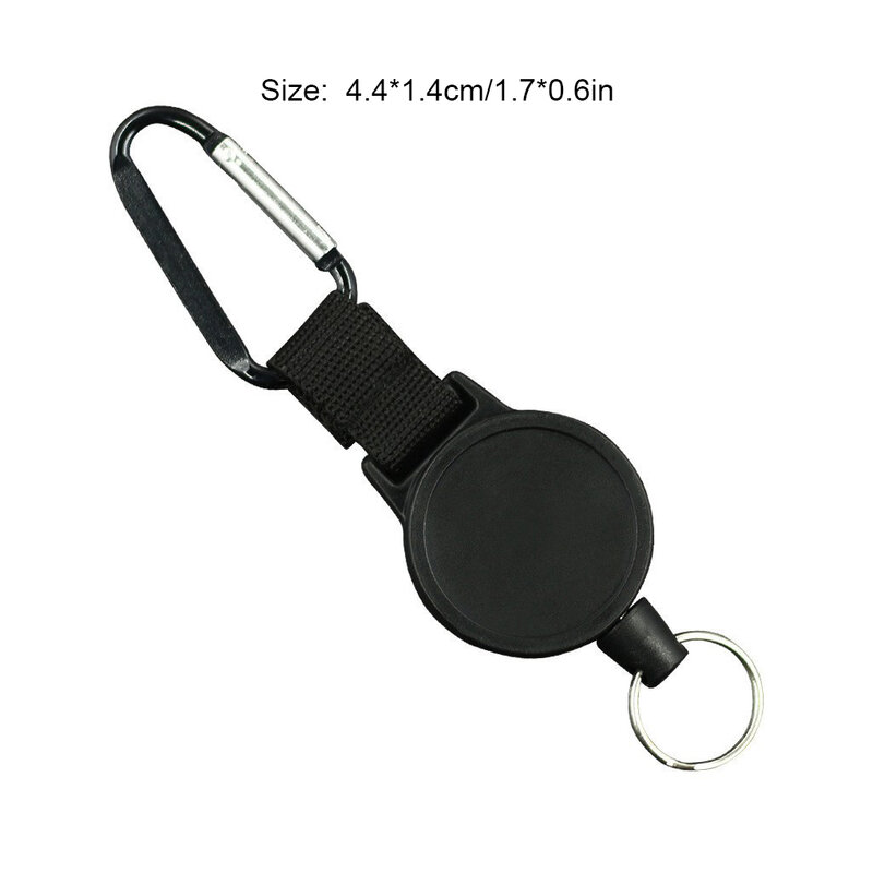 พวงกุญแจ ABS แบบยืดหดได้พร้อมเชือกยืดหดได้และป้ายตะขอไม่หลุดและพวงกุญแจ