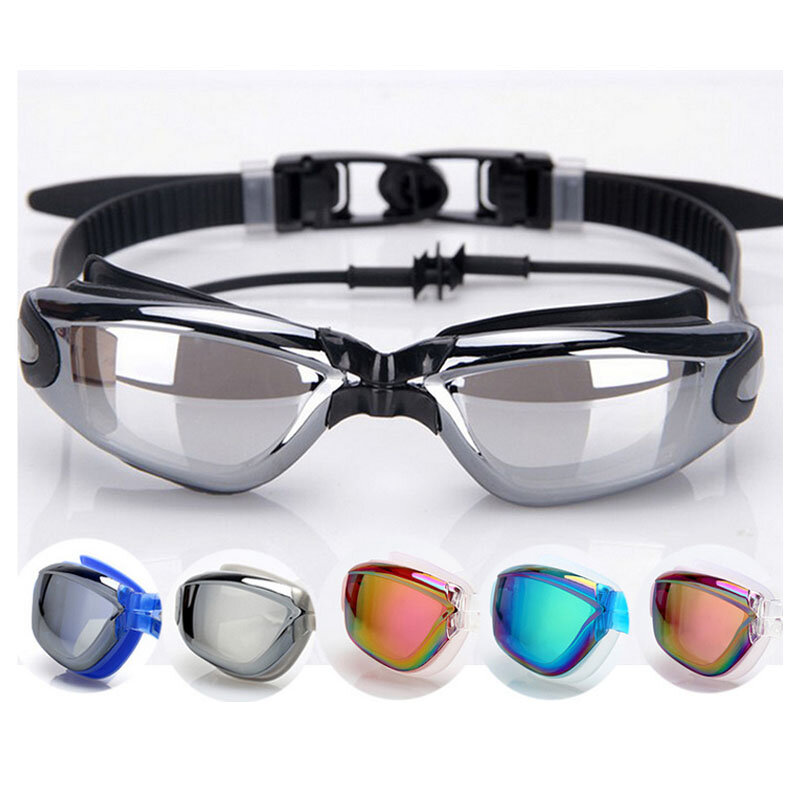 2021 occhiali da nuoto per miopia per adulti tappi per le orecchie occhiali da piscina professionali antiappannamento uomo donna occhiali ottici impermeabili all'ingrosso