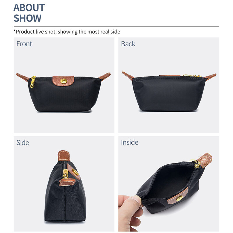 女性用オックスフォード生地のポータブルコインバッグ,小さなジッパー付きブランドデザインのバッグ,交換用ポーチ,トラベルバッグ,化粧品,ギフト