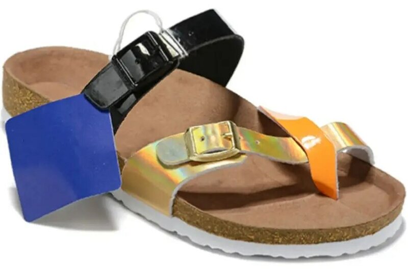 Mayari-Chanclas de tacón plano para mujer, zapatos de playa con hebillas, marca de diseñador de lujo, a la moda, con caja de zapatos