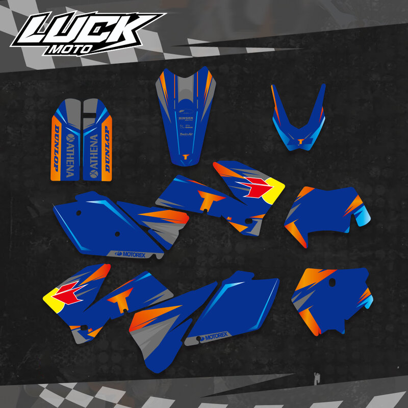 LUCKMOTO  For KTM EXC EXCF 125 200 250 300 400 450 525 2005- 2007 Graphics Decals Stickers Kit Number Name Custom Sticker