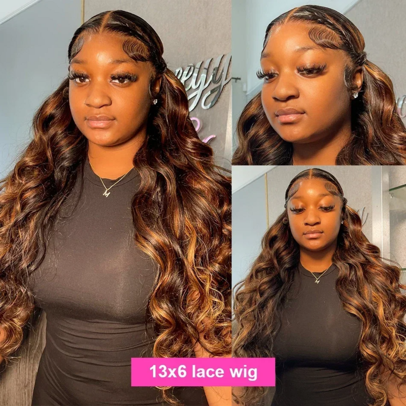 Honey Blonde Body Wave Lace Front Wigs 13x4 13x6 Highlight Lace Frontal Wigs Human Hair For Women HD Full Lace Frontal Wig