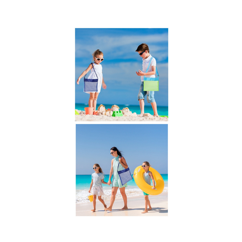 Пляжная Сетчатая Сумка для детей, песок, детские игрушки для плавания, хранение одежды, органайзеры для всякой всячины, рюкзак