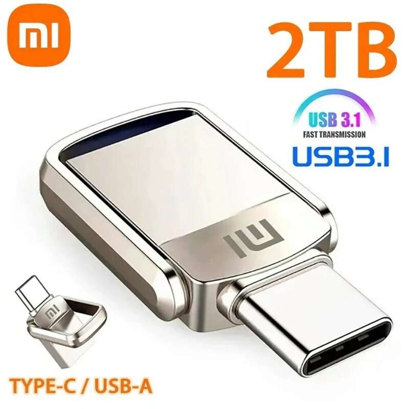 Xiaomi-USB 3.0 Tipo-C Interface Computador para Celular, Transmissão Mudo, Memória Portátil, Disco U, 1TB, 2TB, 512GB, 256GB, 128GB