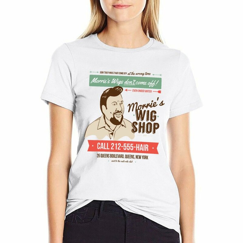 Morrie's Wig Shop T-Shirt Woman clothing t-shirt dress for Women plus size sexy tshirts woman Women's tee shirt