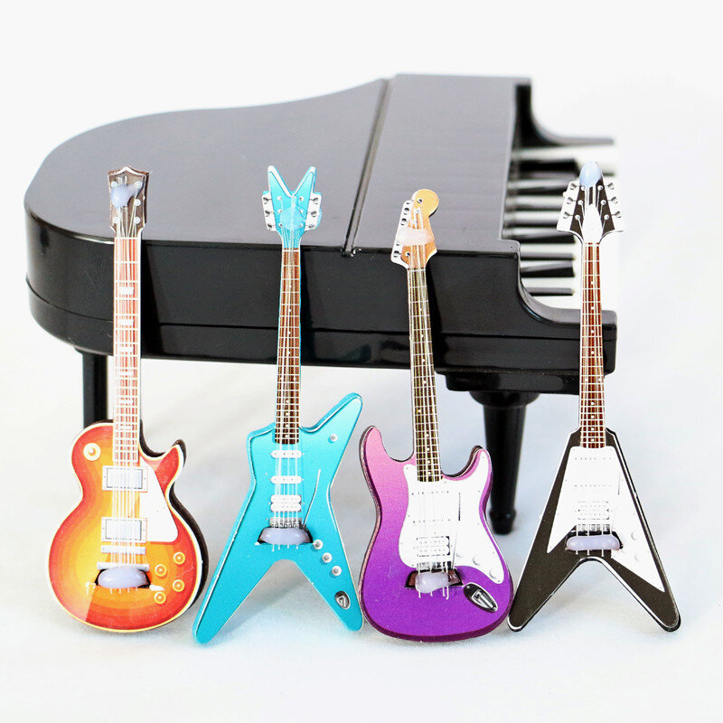 1/12 miniaturowe zabawki do gitary dla lalek Instrument muzyczny lalki dekoracji meble domowe akcesoria