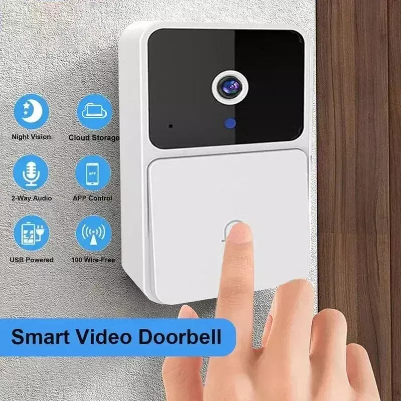 Wifi video türklingel drahtlose hd kamera pir bewegungs erkennung ir alarm sicherheit smart home türklingel wifi intercom