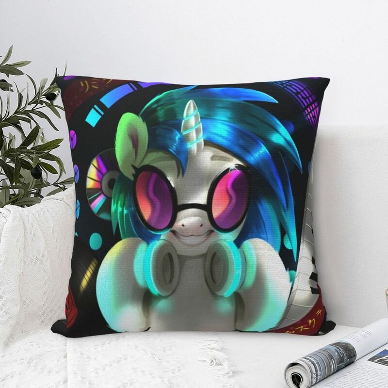 Wubs - Vinyl Scratch Square Pillowcase Pillow Cover Polyester Cushion Decor Comfort Throw Pillow for Home Car