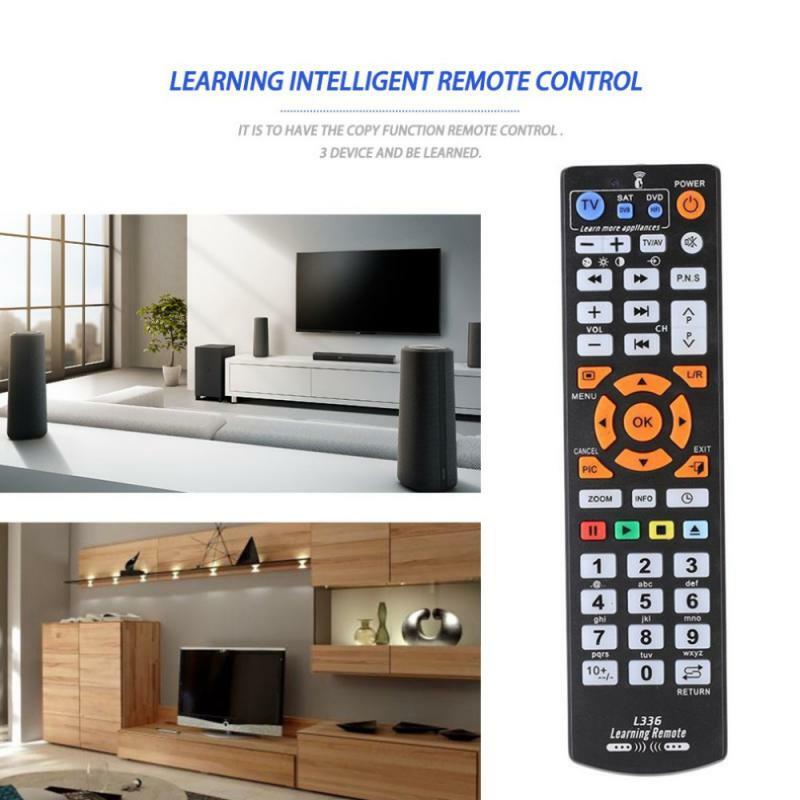 Pengendali jarak jauh pintar Universal, pengendali jarak jauh IR dengan fungsi pembelajaran untuk TV CBL DVD SAT untuk L336