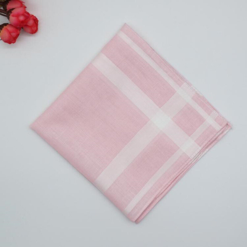 Ladies Cotton Lattice Fresh And Elegant Ultra-thin Handkerchief Fabric Children's Cotton Wipe Sweat Mouth Cloth Handkerchiefs