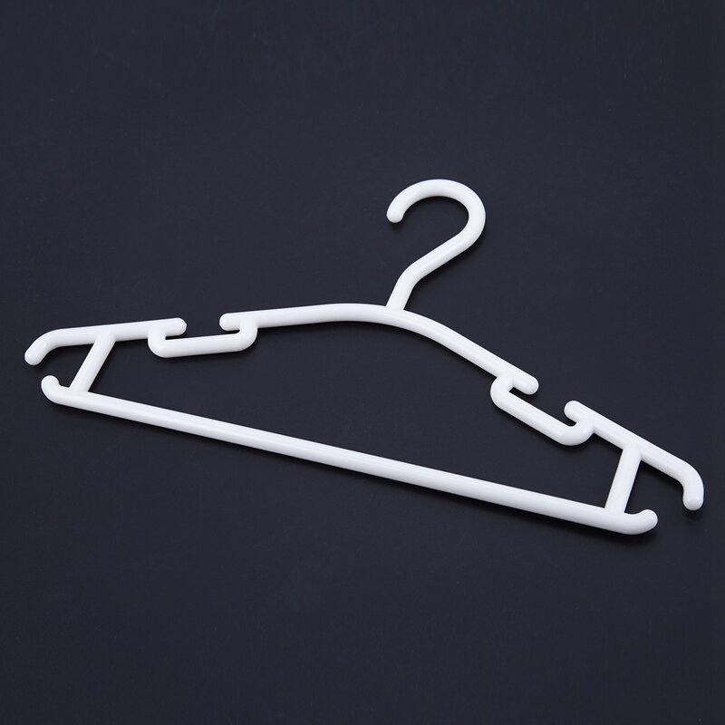 WHITE - Pack Of 20 Pieces Hanger Non-Slip Hangers For Children's Clothes PP Hangers For Baby Or Child 27 X 15 Cm