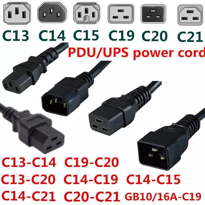 For Miner 14AWG16AWG C13 to C14 Cable power extention cord for UPS PDU Server