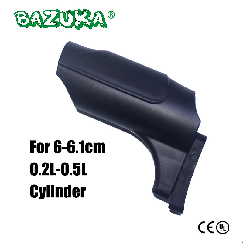 Proteção do cilindro plástico tanque protetor capa preta para 0.20l/0.35l/0.45l/0.5l garrafa de alta pressão