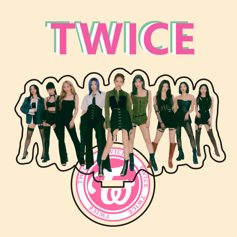 TWICE Collective acrilico Standing Desktop Signs Display Plate Decoration IM NAYEON Tzuyu Double Sided Humanoid Signs Collectible