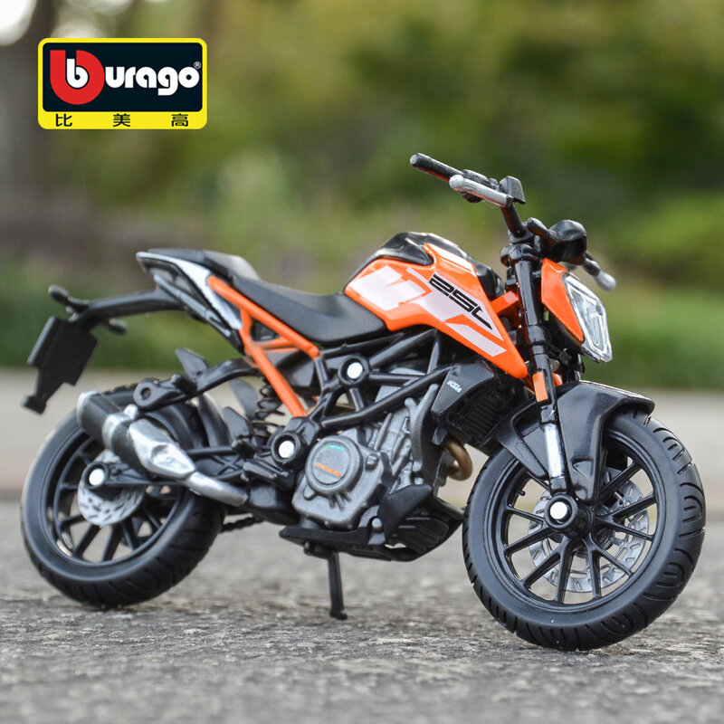 Bburago-Alloy Motorcycle Model Toy, 1:18 KTM 250 Duke, Simulação Autorizada, Coleção Car Gift
