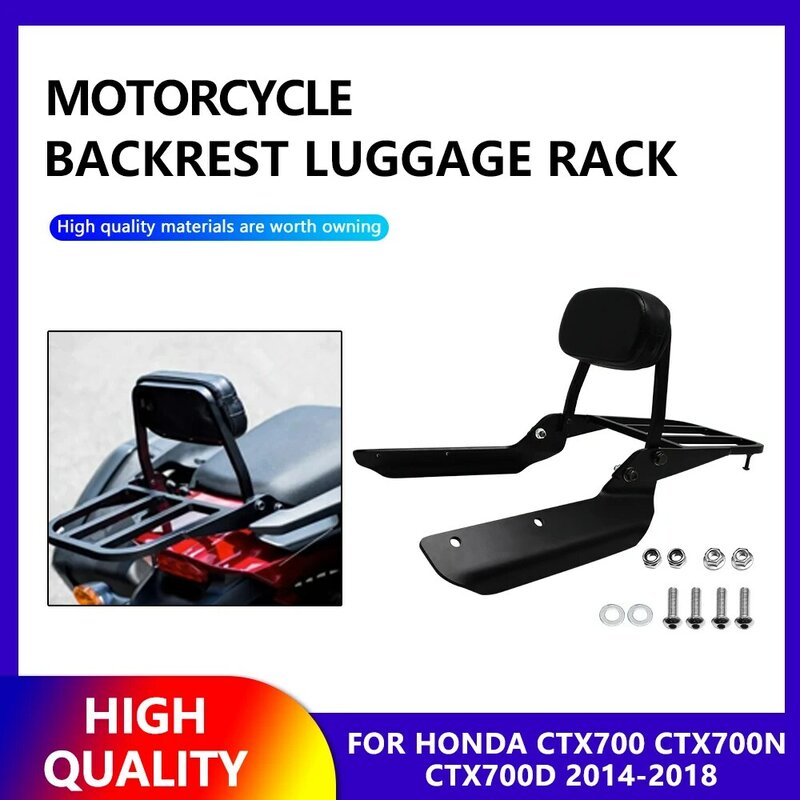 Schienale passeggero posteriore fisso moto per Honda CTX700D CTX700N CTX700 D N 2014 2015 2016 2017 2018 Sissy Bar Rack bagagli