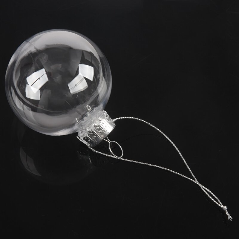 LUDA wyczyść DIY bombki nietłukące bez szwu plastikowe XMAS Ball Home dekor w kształcie drzewa prezent-60Mm ilość: 12