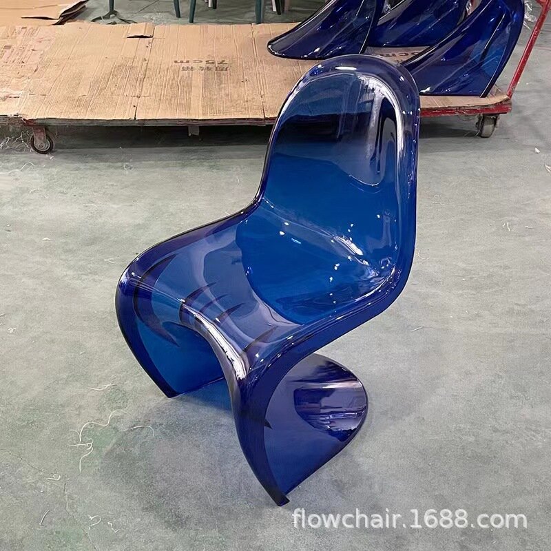 Современный простой креативный акриловый пластиковый обеденный стул в скандинавском стиле призрак красная Красота кристалл прозрачный Pan Dong