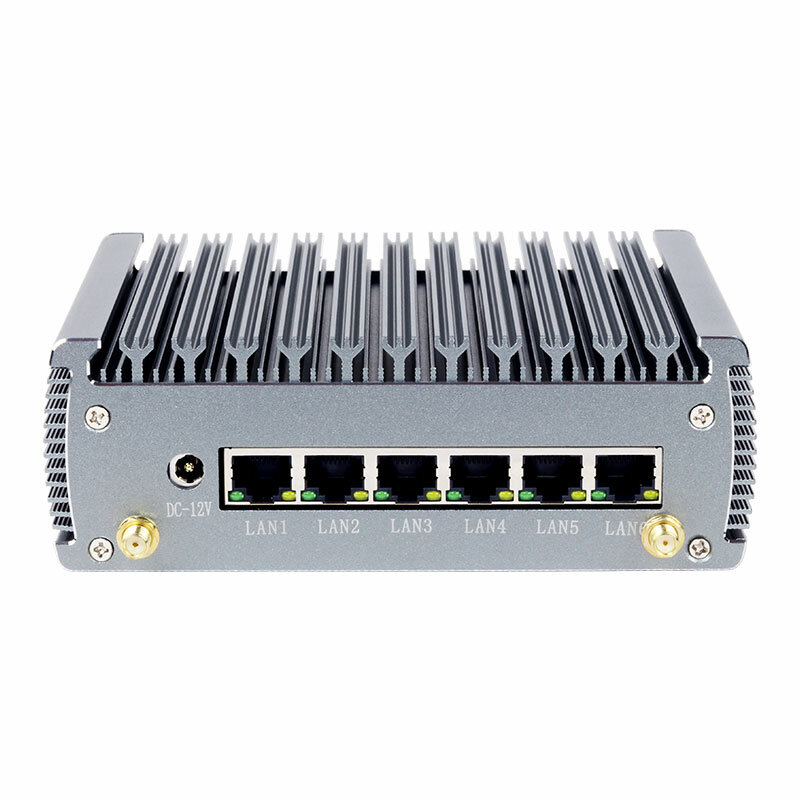 Мини-ПК, 4 ядра, 8 потоков, 6x LAN 2,5G Intel i225V NIC 4x USB RS232 HDMI Mini PCIE GPIO Windows 10 Linux/Ubuntu маршрутизатор