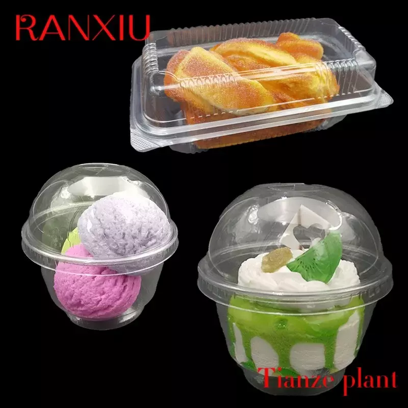 Spersonalizowany pojemnik na jednorazowe plastikowe jedzenie biszkopty do pakowania deserów