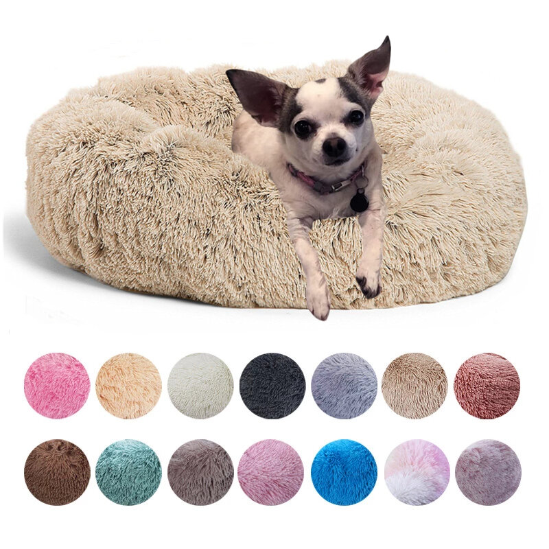Super Soft Plush Round Cushion Bed for Pet, Cat Mat, Dog Beds, Large, Labradors House, Pet Product Acessórios