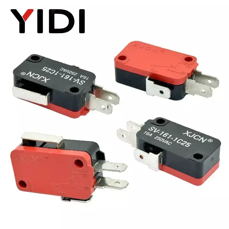 YIDI-Interruptor momentâneo do limite do curso Micro, rolo da alavanca, SPDT, 1NO1NC, V-15, V-151, V-152, V-153, V-154, V-155, 16A, 250V