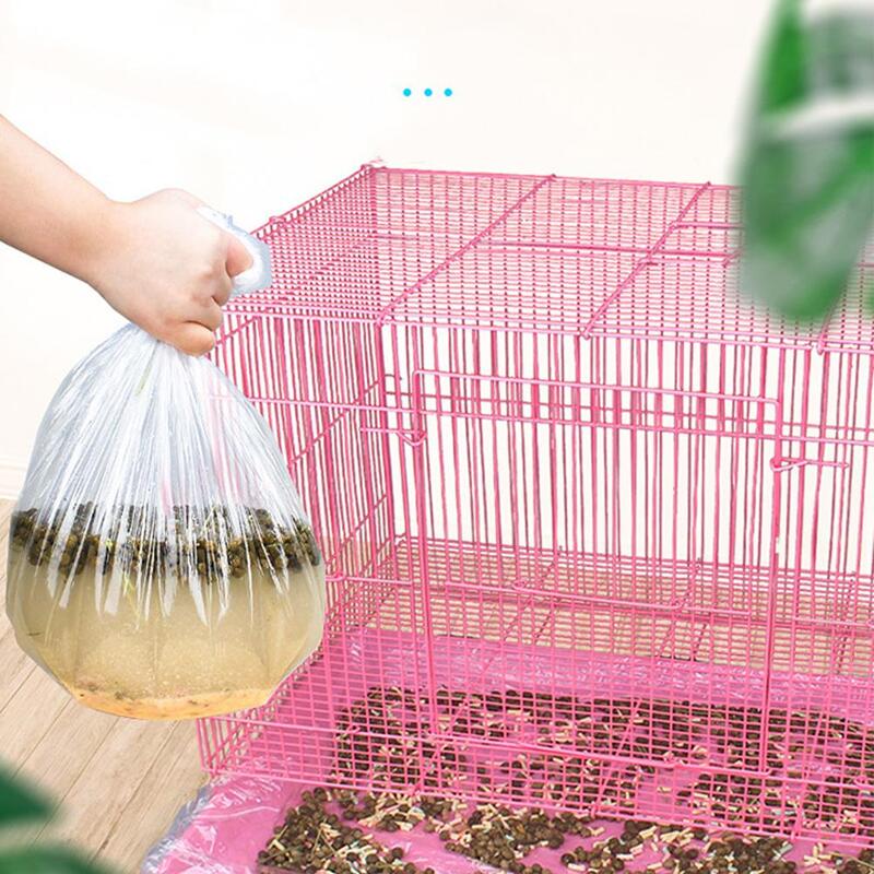 Película de chasis para jaula de conejillo de indias, cubierta de plástico desechable de fácil extracción, bolsa Universal para gatos, accesorios de arena para inodoro de mascotas