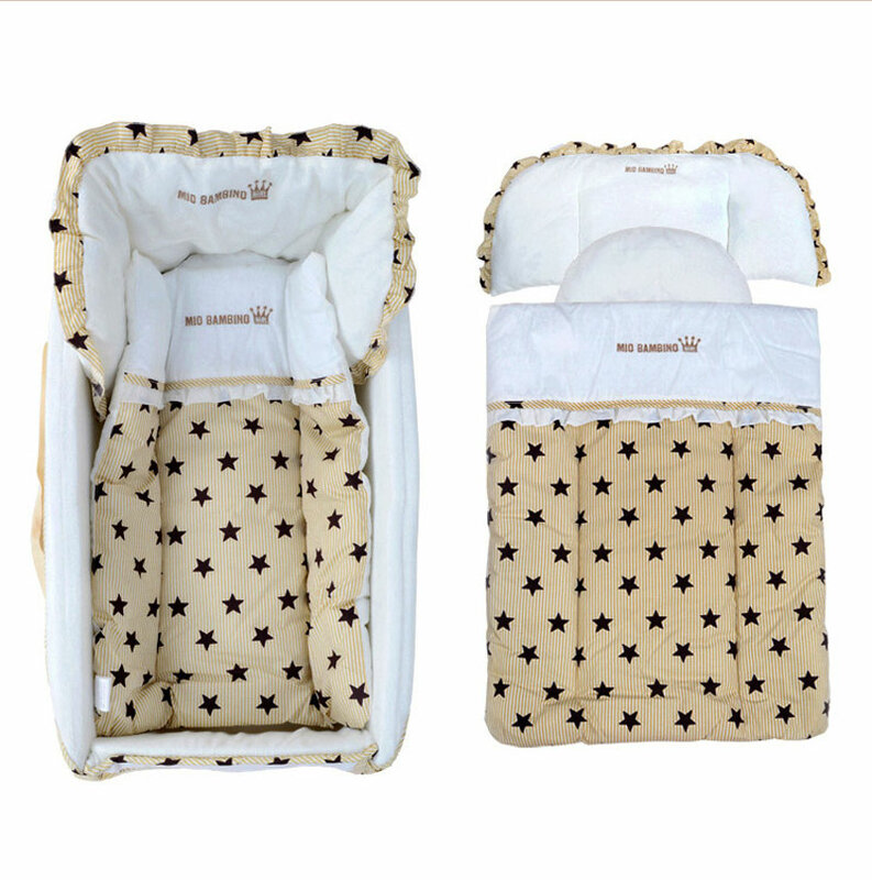 Quality Baby Sleeping Basket Portable Newborn Cradle Bed with Awning Mosquito Net Portable Bassinet for Newborn Car Seat Cradle