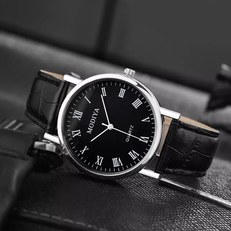Men's Watches Business Wrist Watch Luxury Leather Strap Analog Watches Quartz Wristwatches Clock Men Women Casual Simple Watch