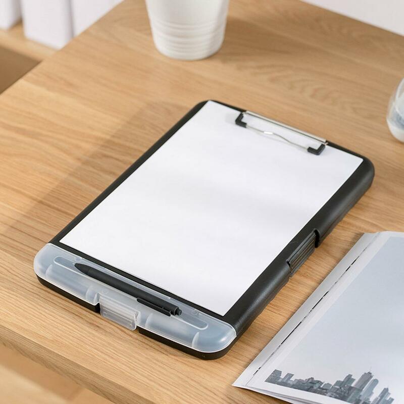 Storage Clipboard Side Opening With Pen Holder Non-slip And Ergonomic Design A4 Binder Clip Board For Easy Access Organization